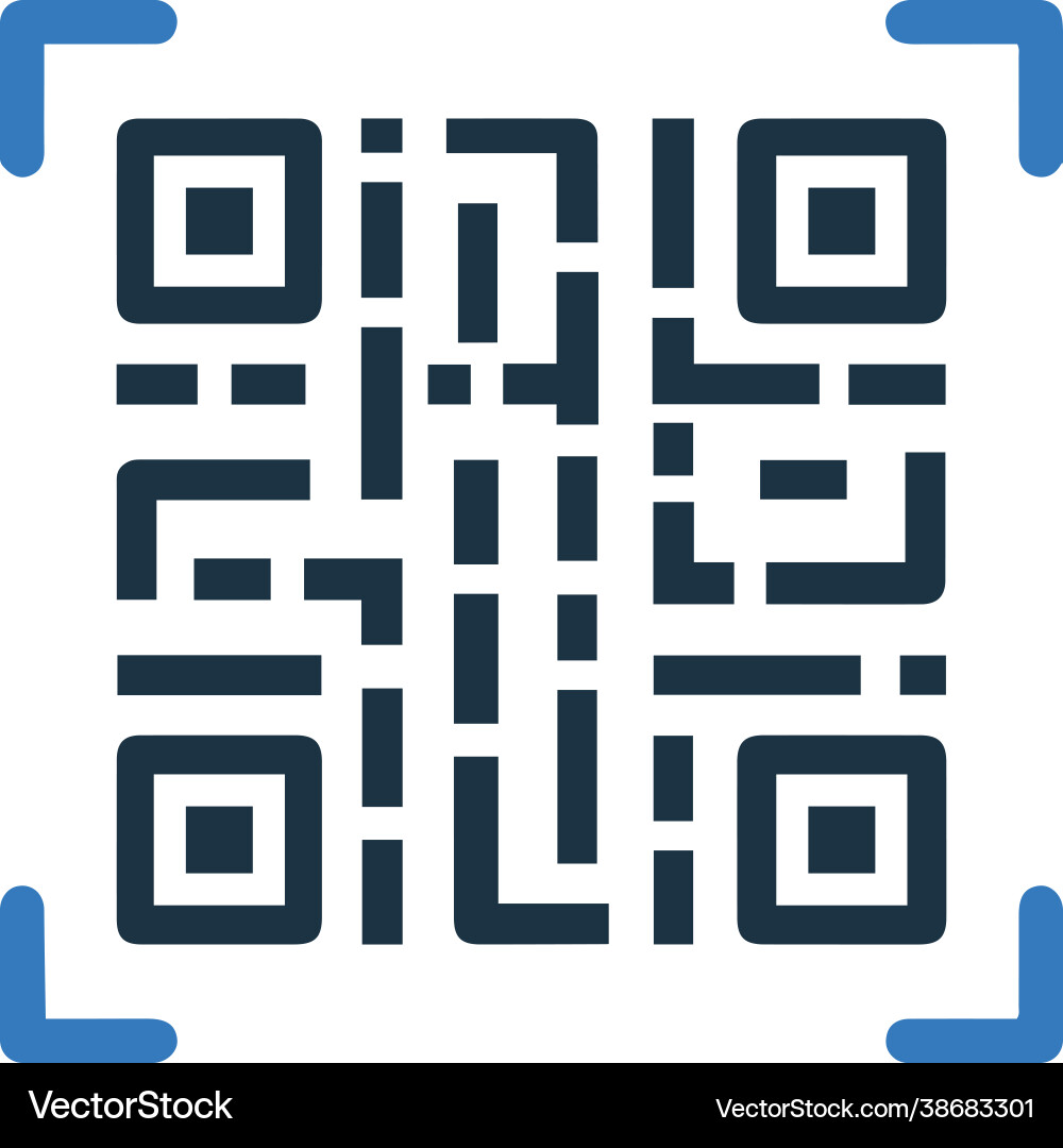 Qr code coding icon simple editable design vector image