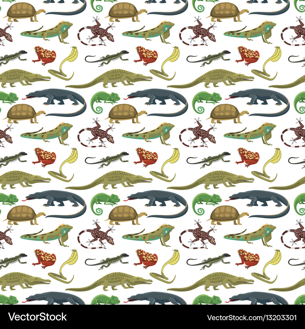 Reptile Seamless Pattern vector image