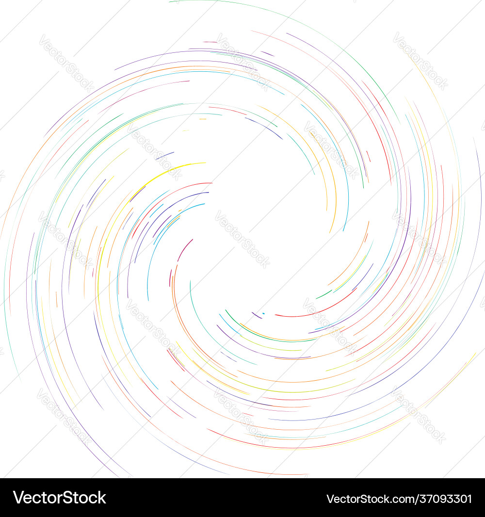 Spiral swirl twirl design element rotating radial Vector Image