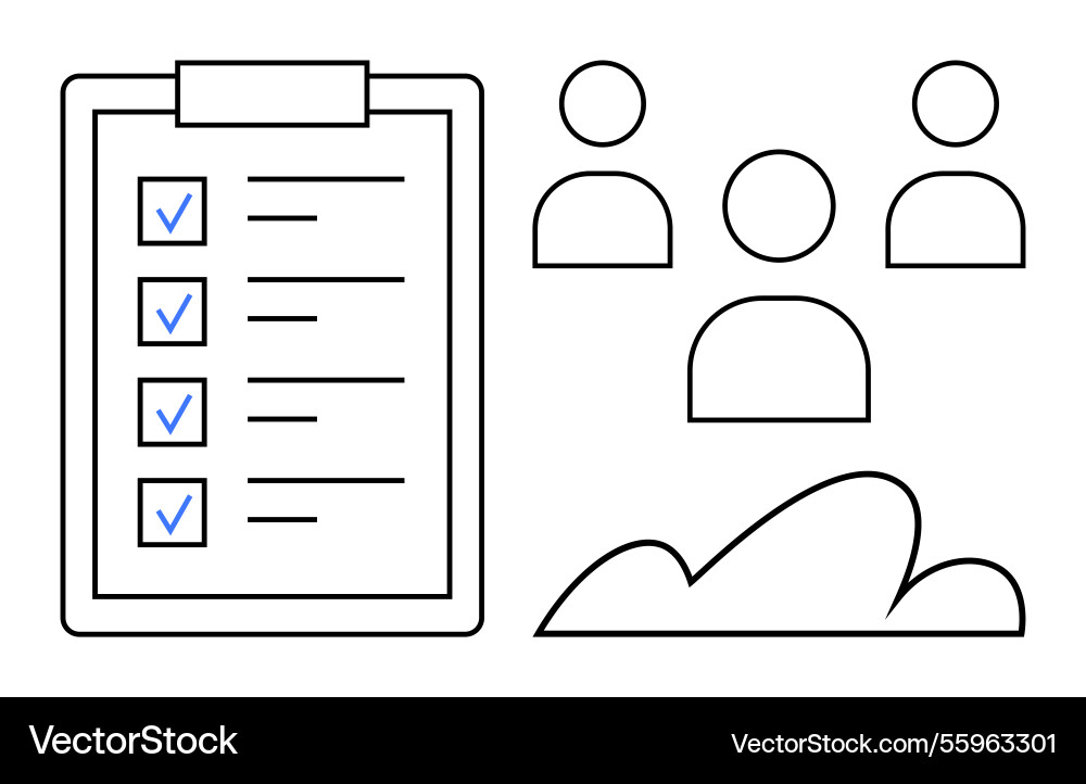 Task management and team collaboration Task management and team collaboration vector image