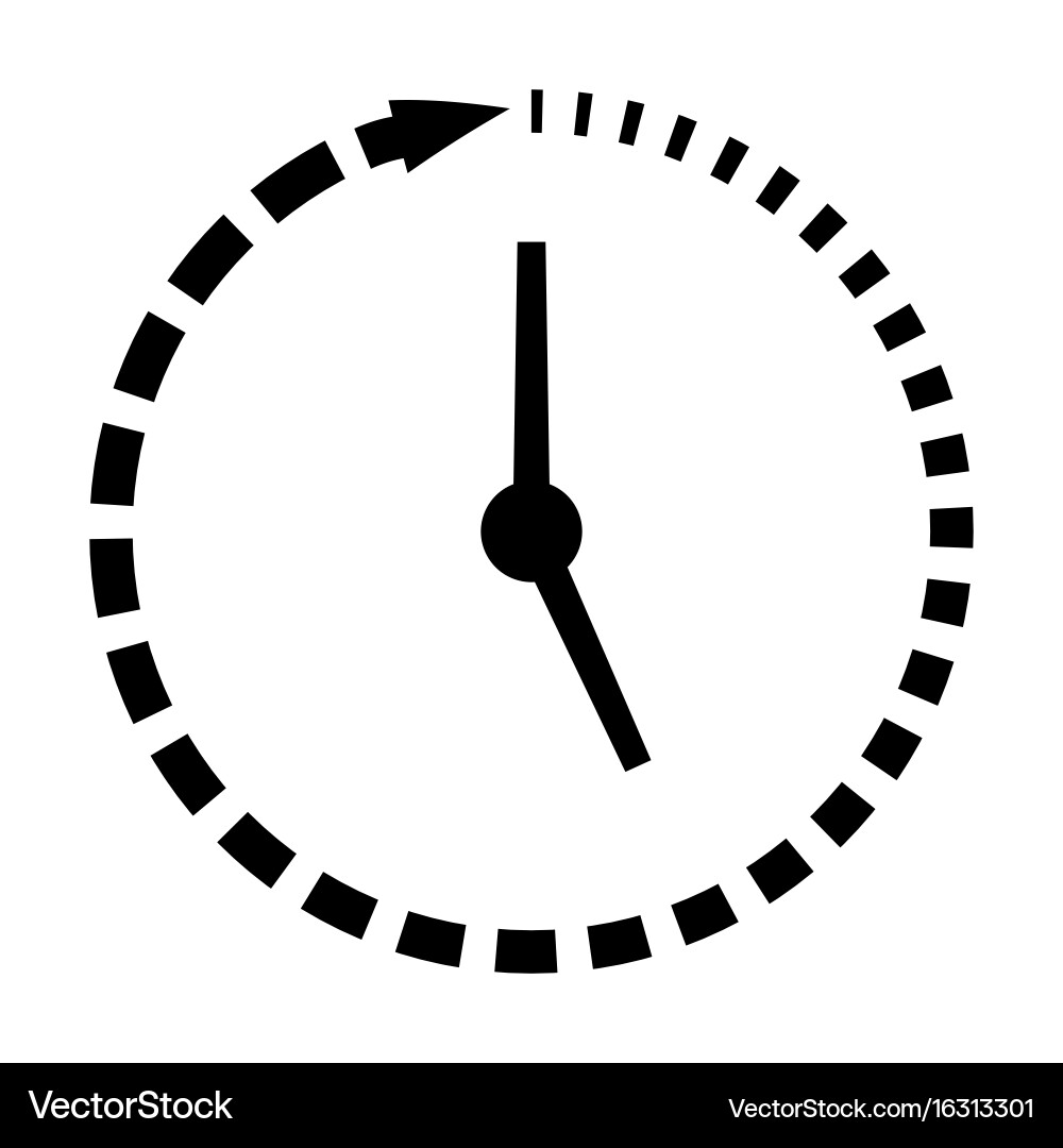 Time Passage Icon - Empty Clock vector image