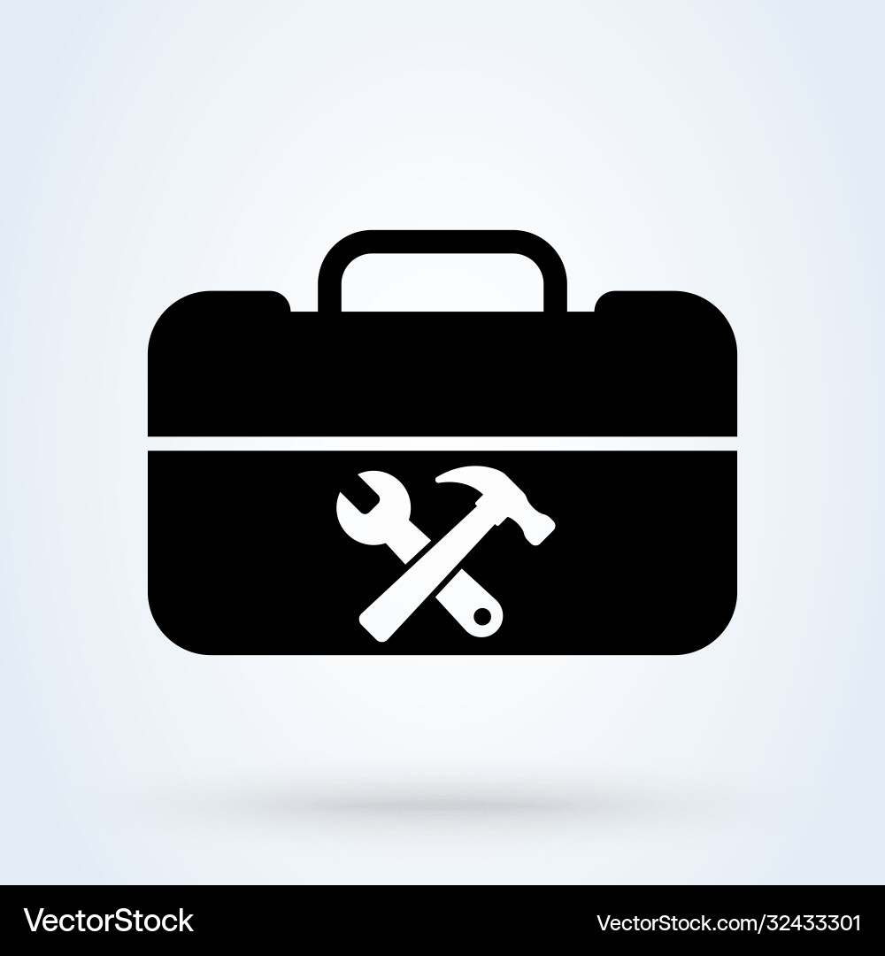 Toolbox with instruments inside workmans Vector Image