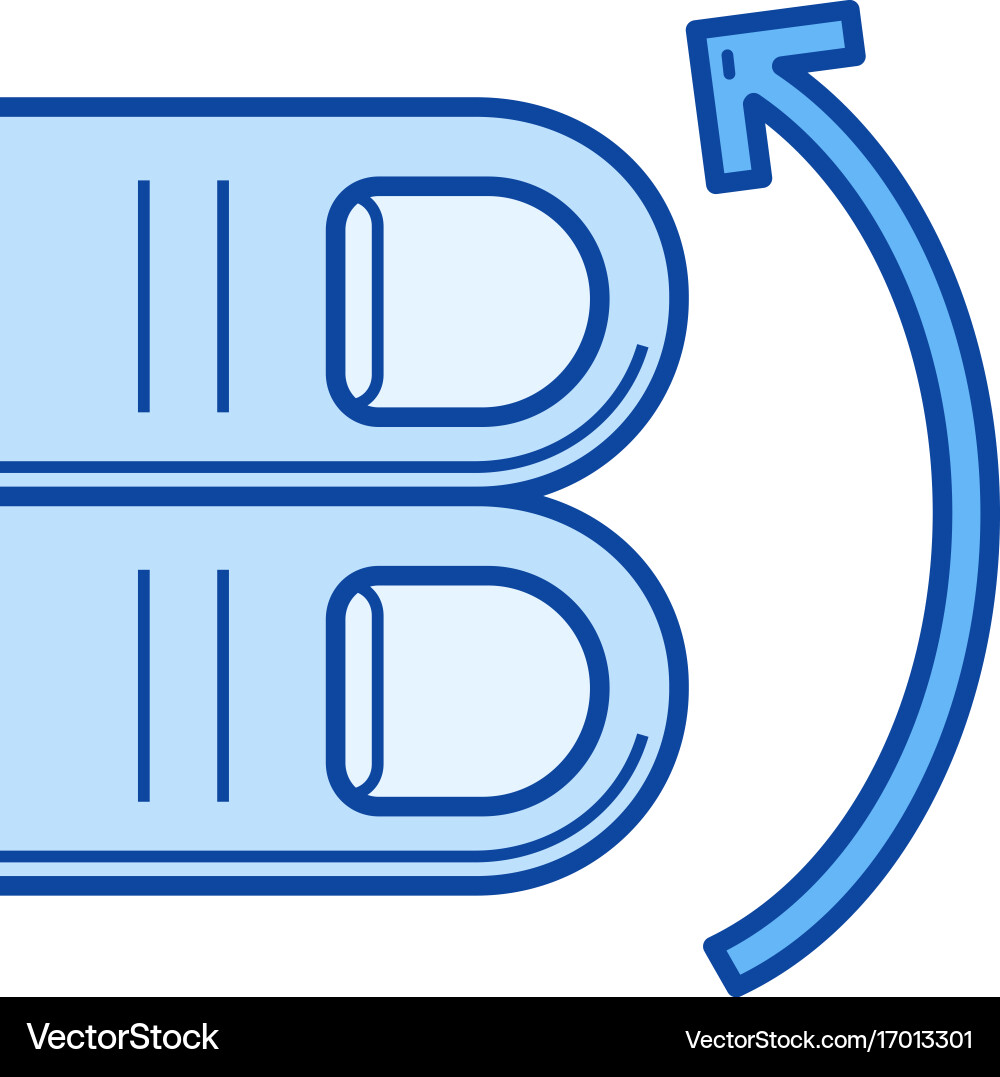Two-finger scroll up line icon vector image