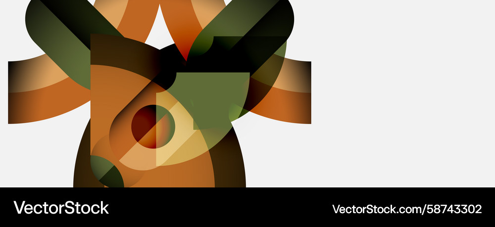Abstract floral design overlapping shapes create Vector Image
