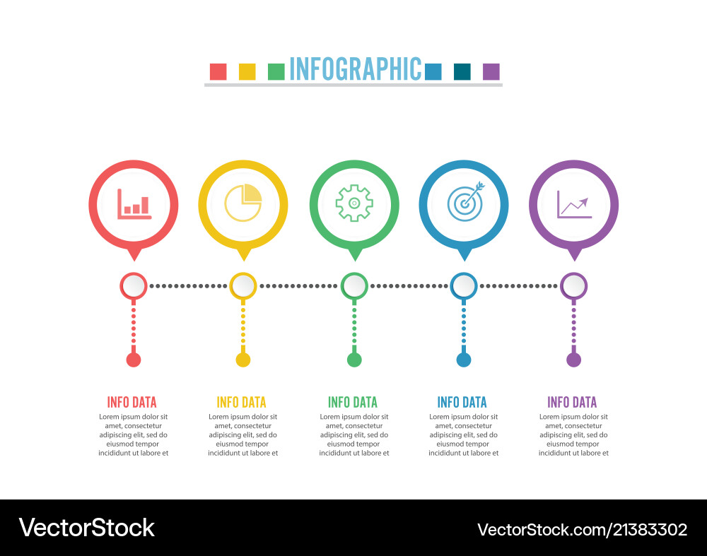 Abstract Number Options Template Vector Image