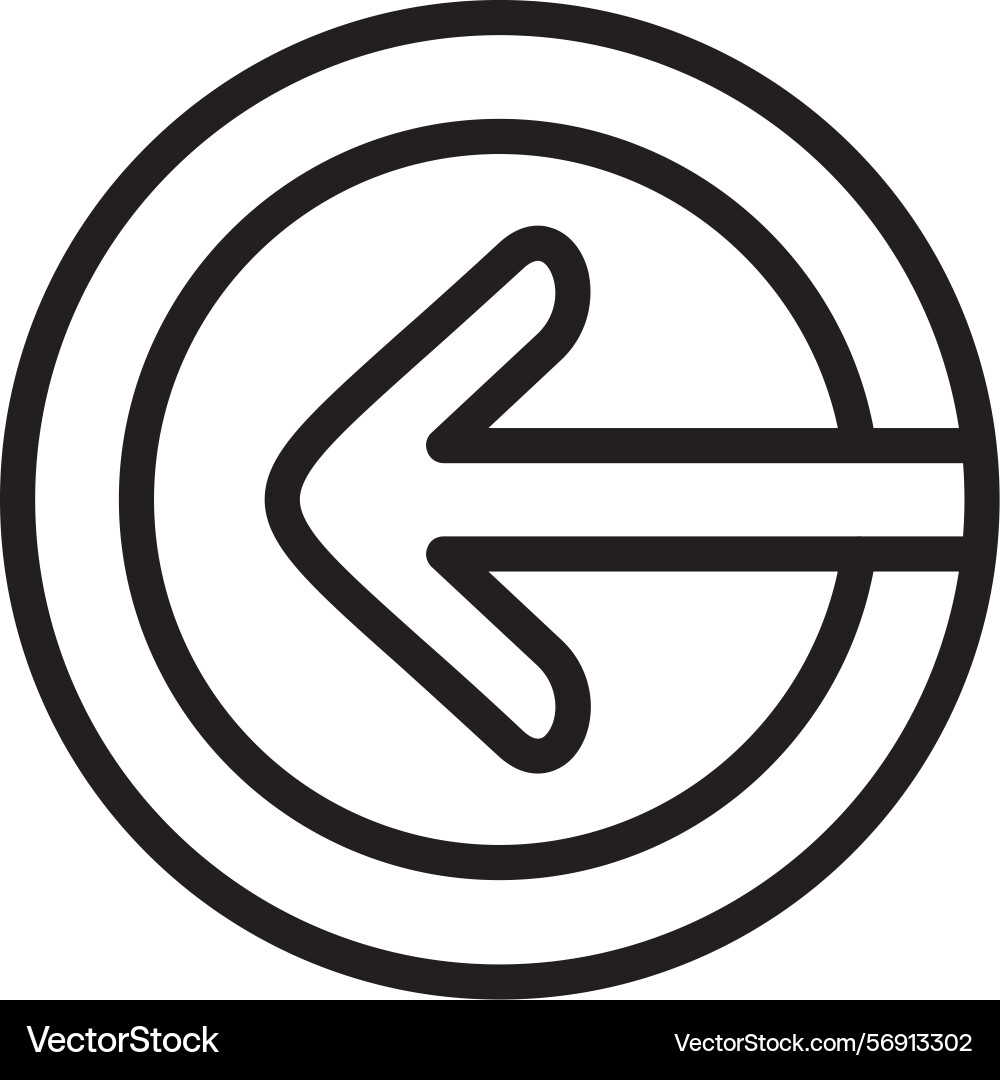 Arrow circle right linear style icon design vector image