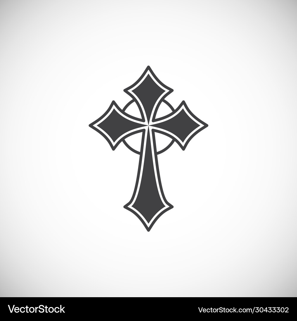 Cross icon on background for graphic and web Cross icon on background for graphic and web Vector Image