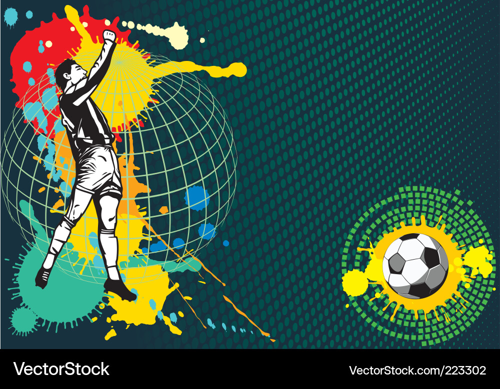 Dynamic Soccer Player Action vector image