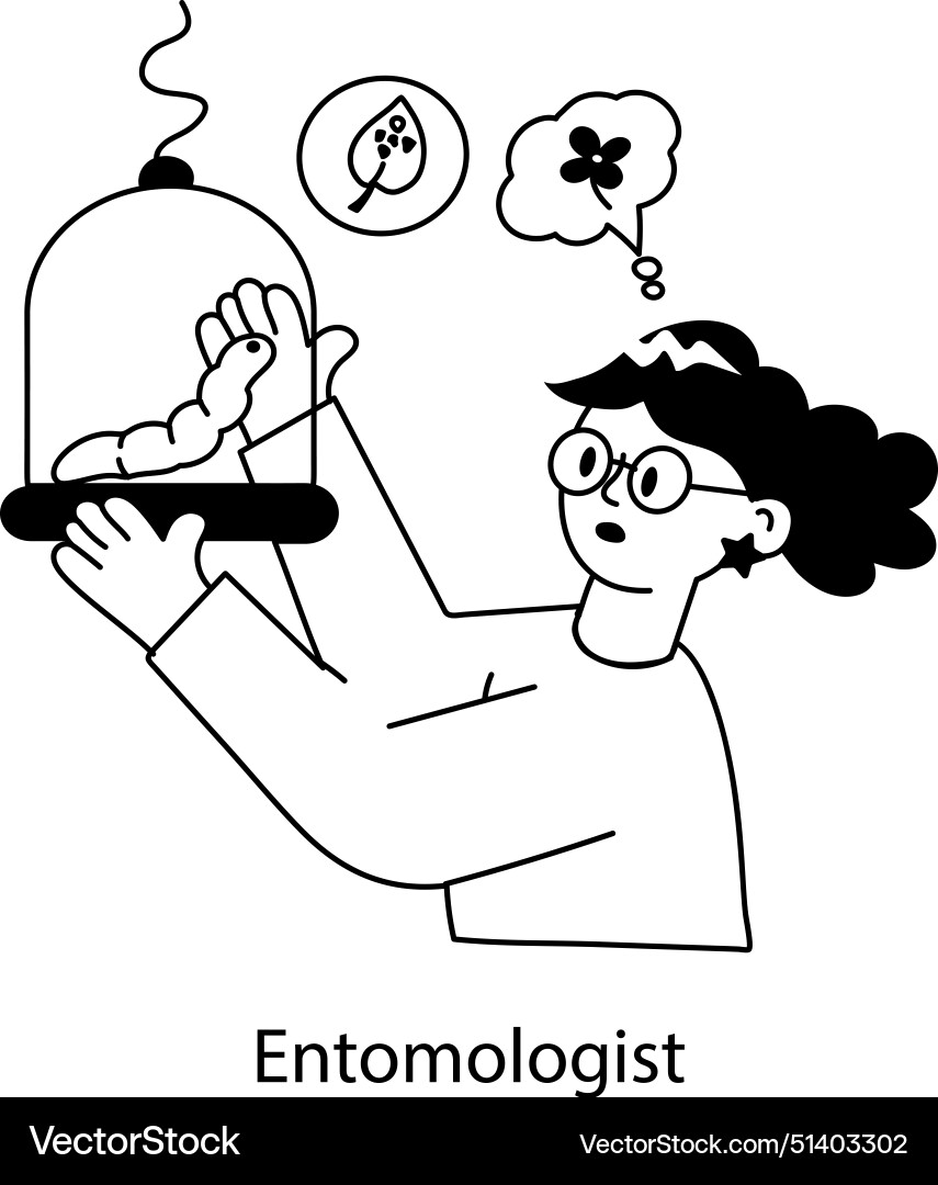 Entomologist Royalty Free Vector Image - VectorStock