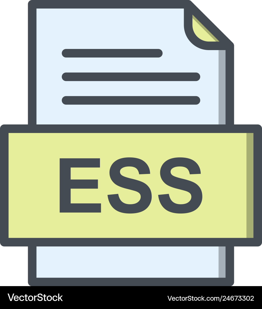 Ess file document icon vector image