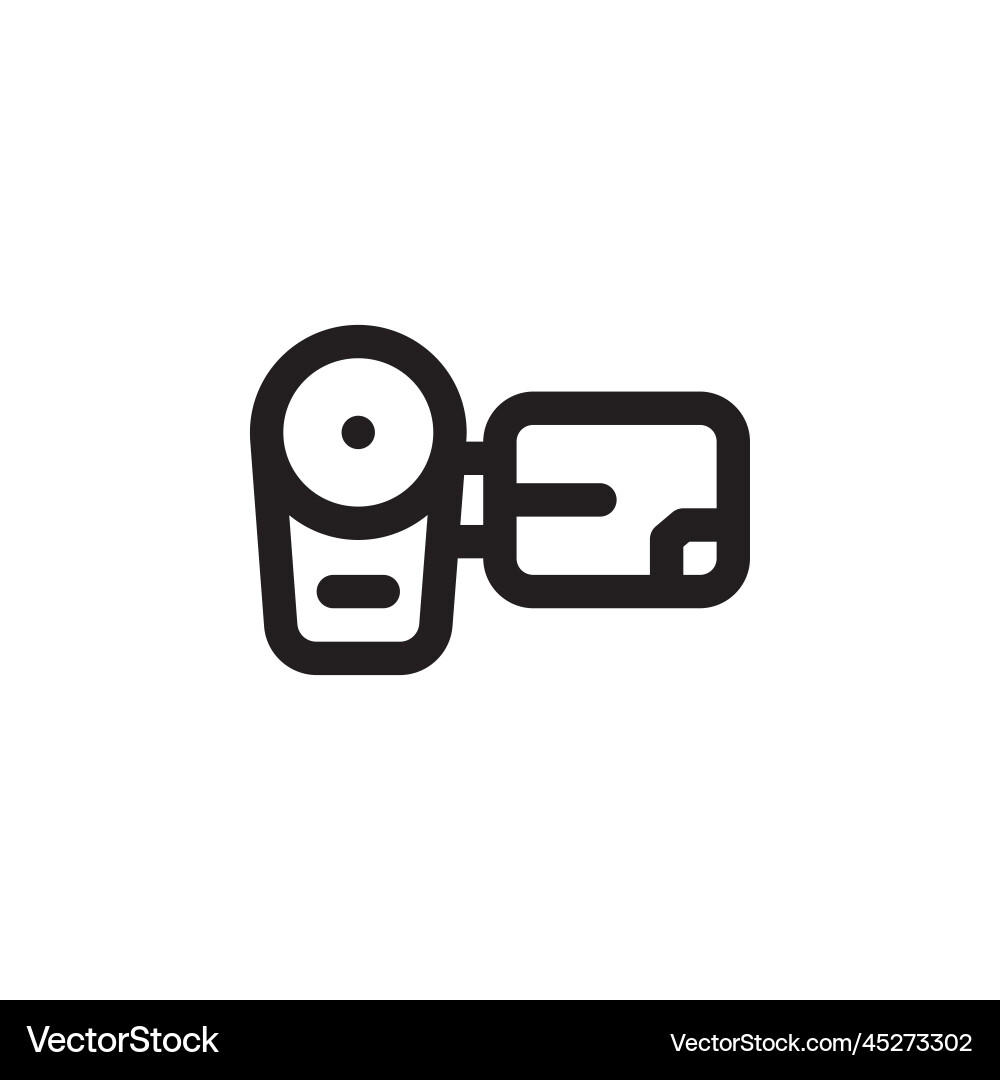 Handy cam icon computer component outline Handy cam icon computer component outline vector image