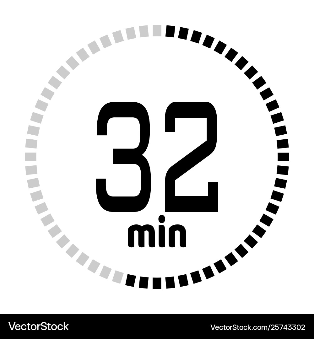 Minutes countdown timer vector image
