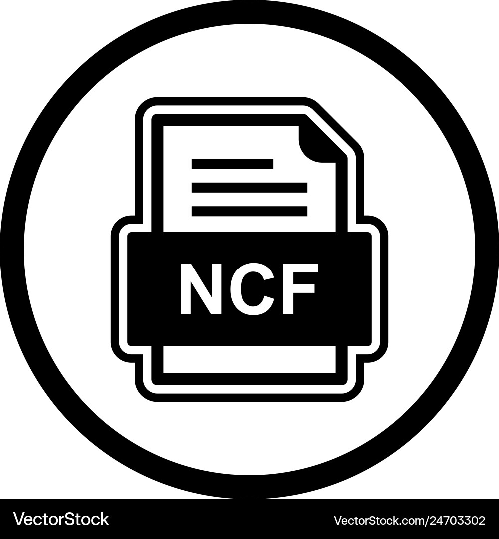 Ncf file document icon vector image