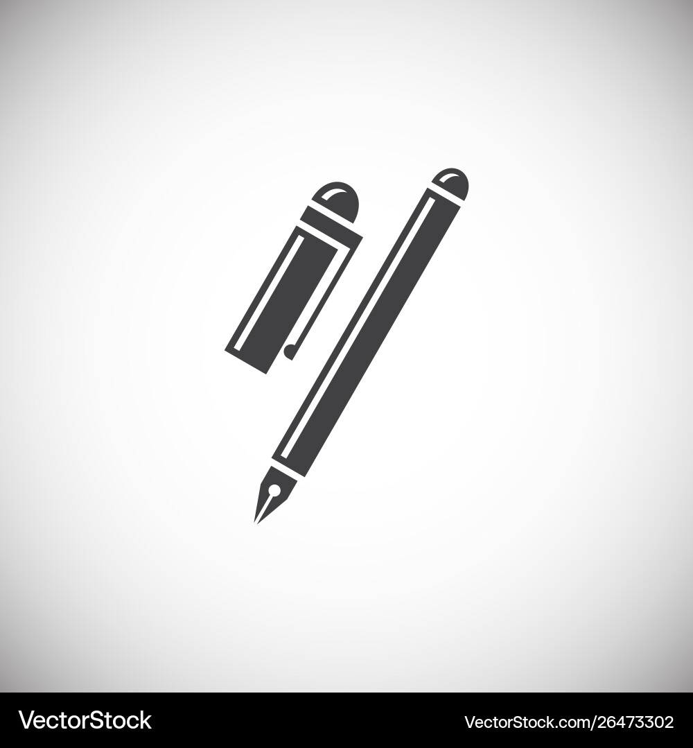 Pen icon on background for graphic and web design Pen icon on background for graphic and web design vector image