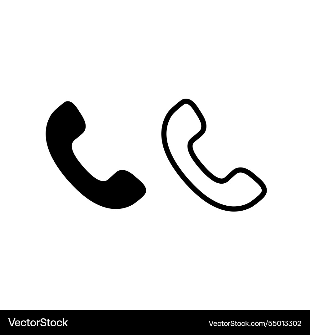 Phone outline icon set for website interface Vector Image