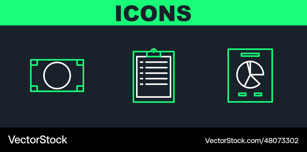Set line document with graph chart stacks paper Set line document with graph chart stacks paper vector image