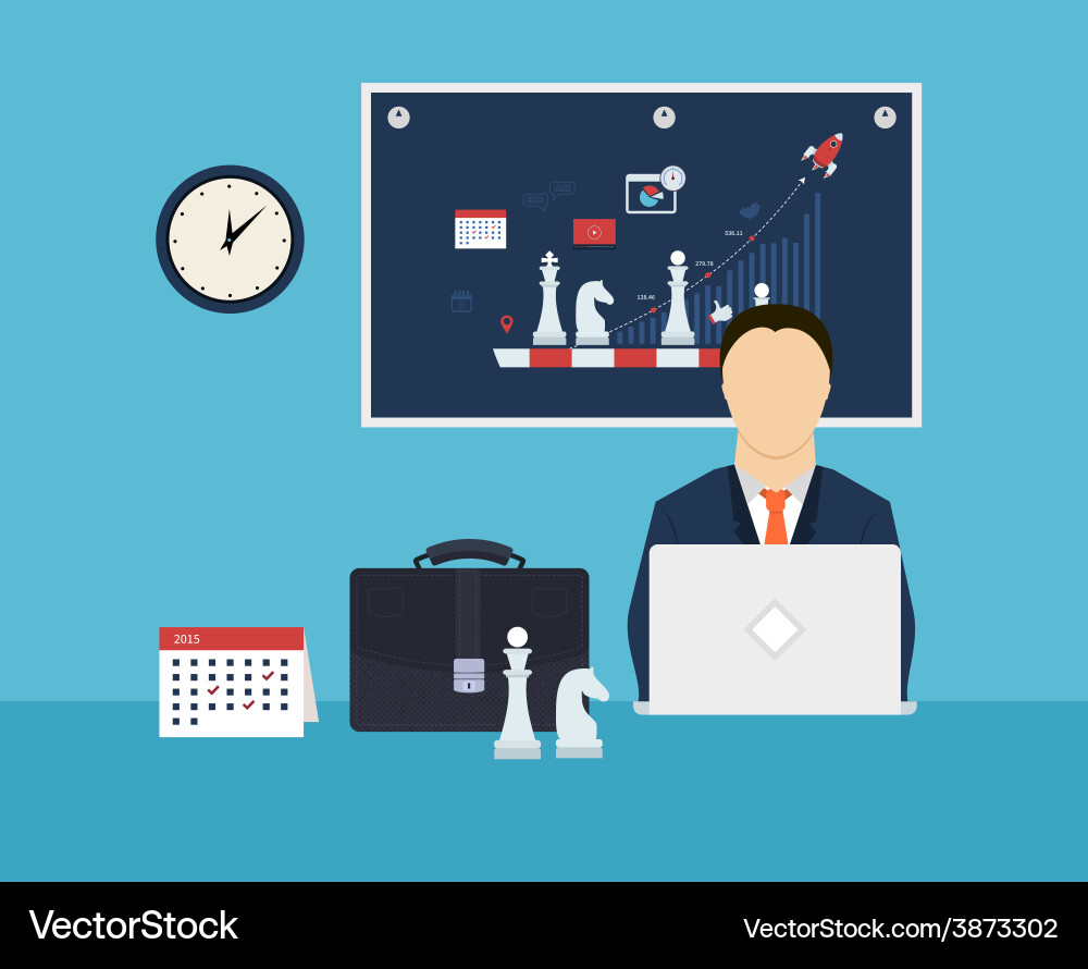 Set of flat design concepts vector image
