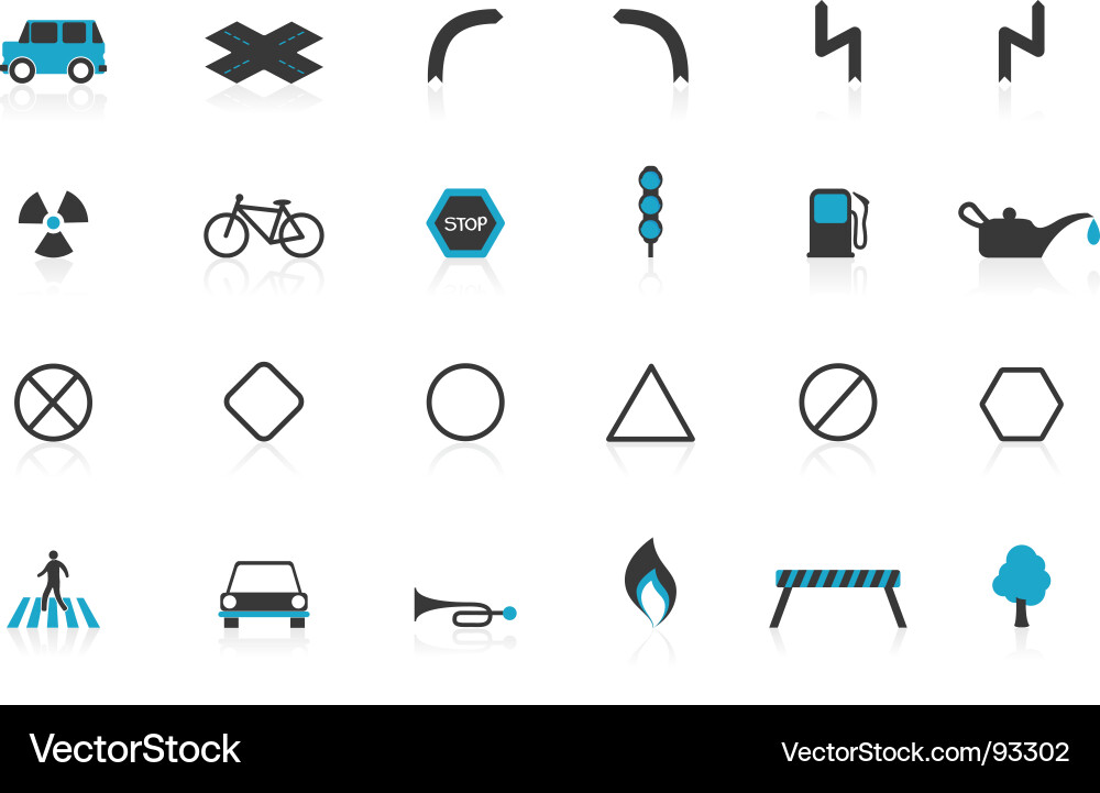 Set of traffic icons Vector Image