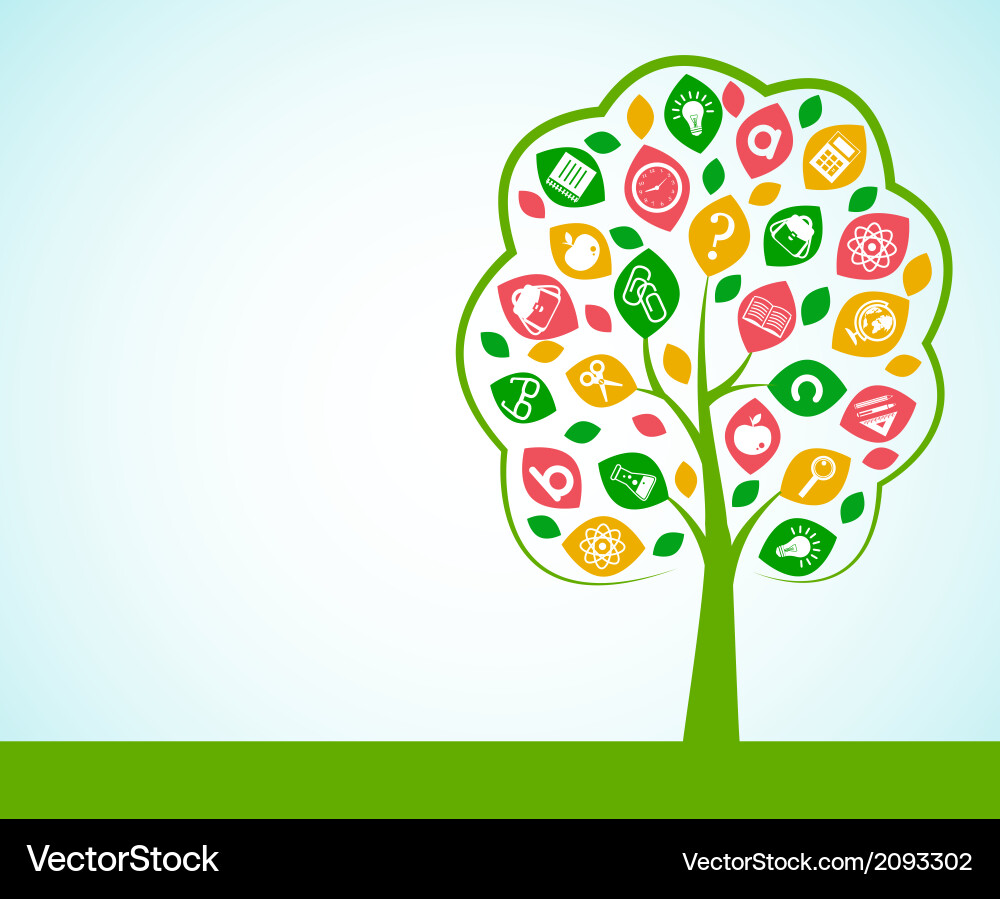 Tree of knowledge concept vector image