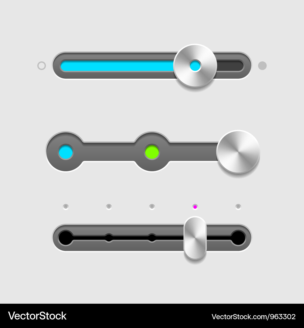 UI Slider Set vector image