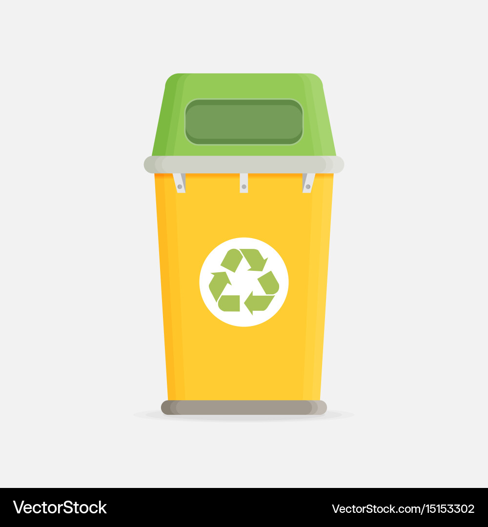 Waste sorting garbage bin vector image
