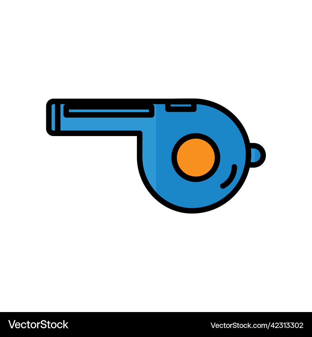 Whistle icon suitable for sport symbol filled Vector Image