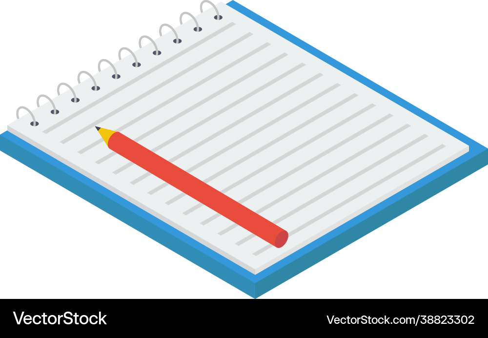 Writing notepad vector image