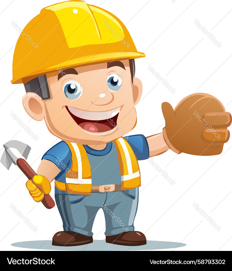 Young Engineer with Blueprint Scroll Vector Image