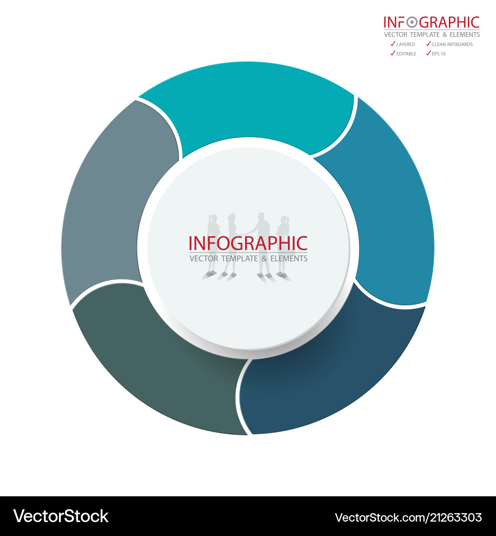 Abstract element infographics 5 option design Abstract element infographics 5 option design vector image