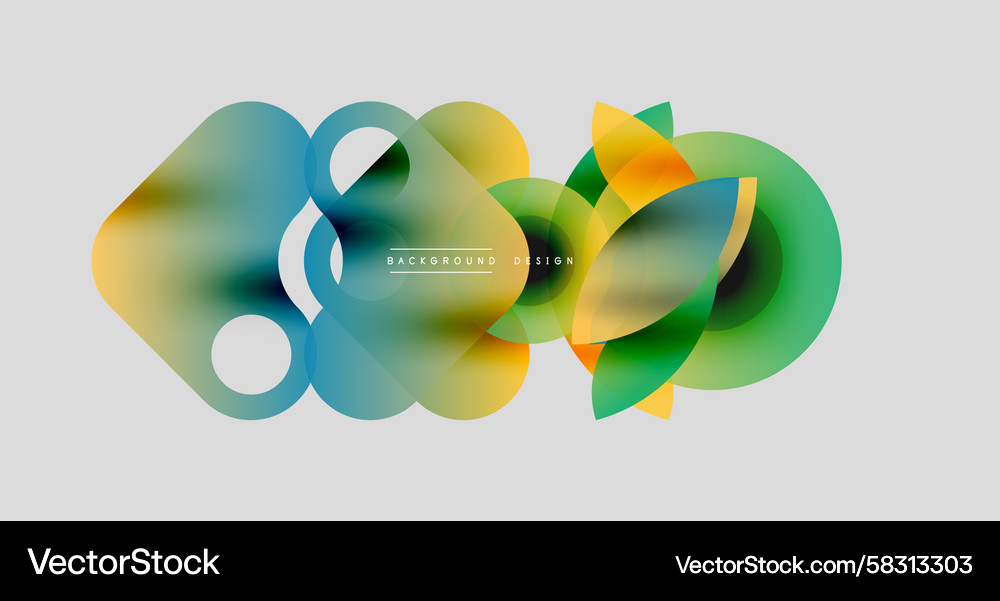 Abstract fluid shapes overlap creating vibrant Abstract fluid shapes overlap creating vibrant Vector Image