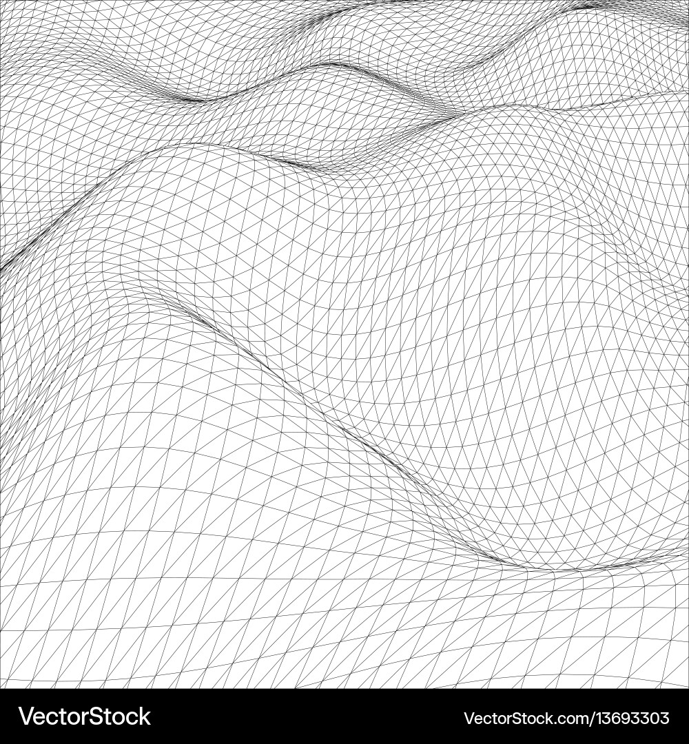 Abstract wire-frame grid Abstract wire-frame grid vector image