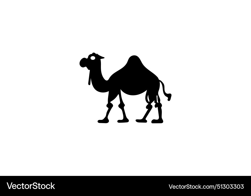 Bactrian camel minimal style icon design Bactrian camel minimal style icon design Vector Image