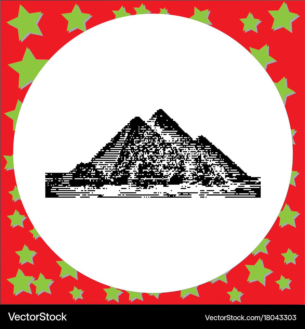 Schwarz 8-bit giza pyramiden egypt Lizenzfreies Vektorbild