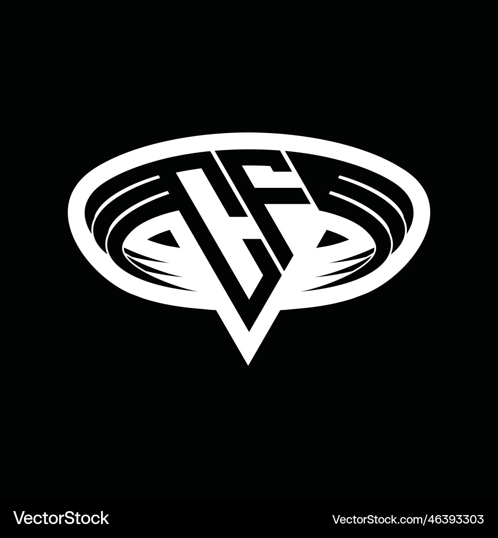 Cf logo monogram with triangle shape slice Vector Image