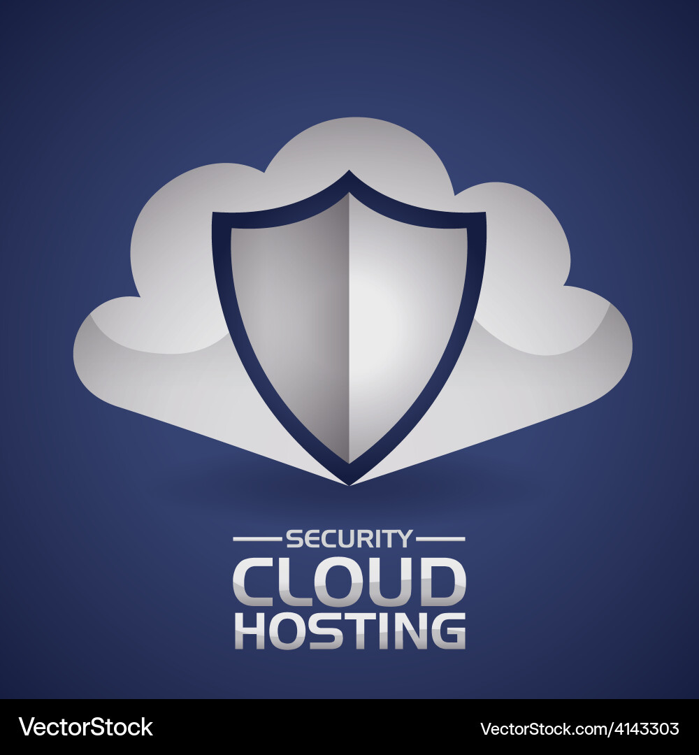 Cloud computing design vector image