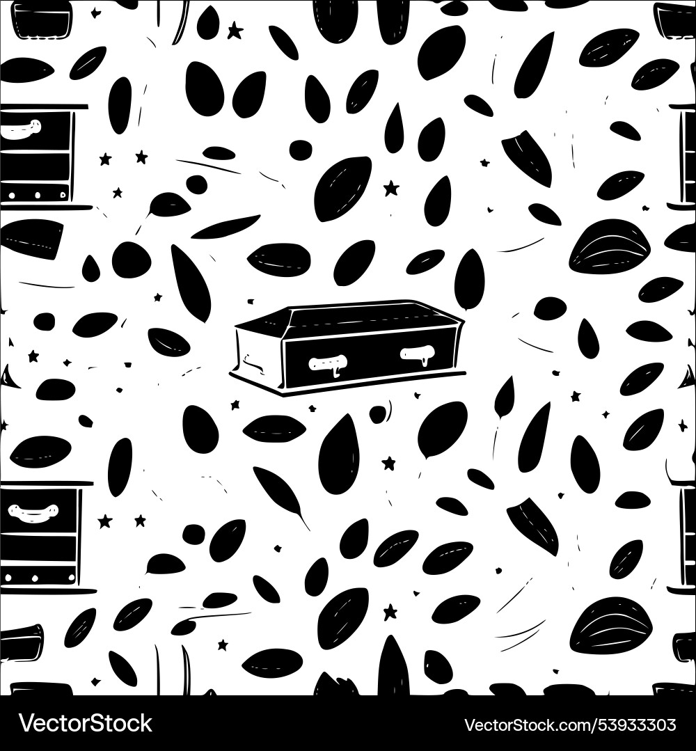 Coffin abstract pattern seamless Vector Image