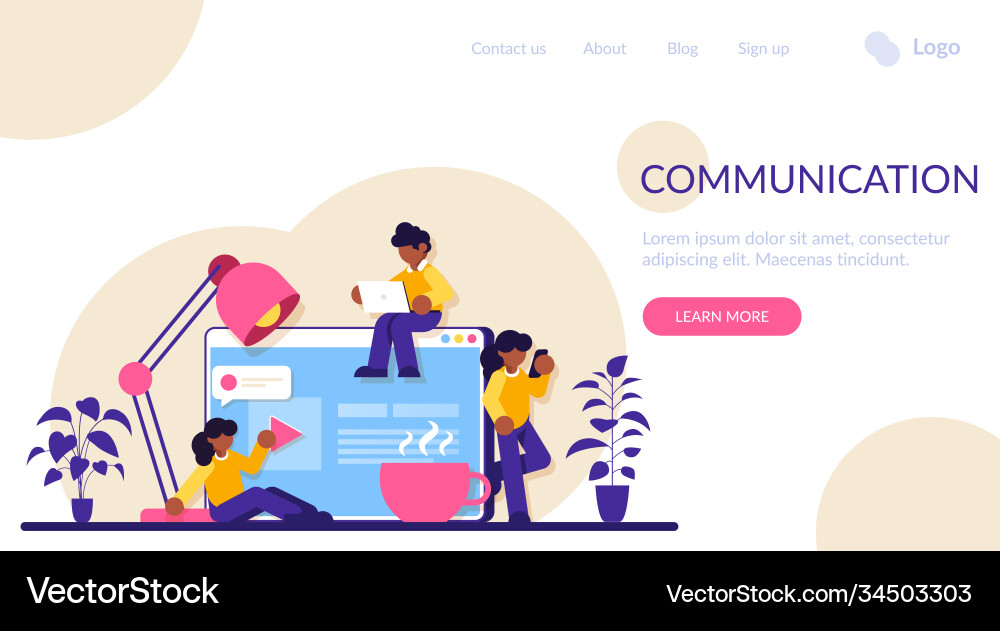 Communication via internet social networking Communication via internet social networking Vector Image