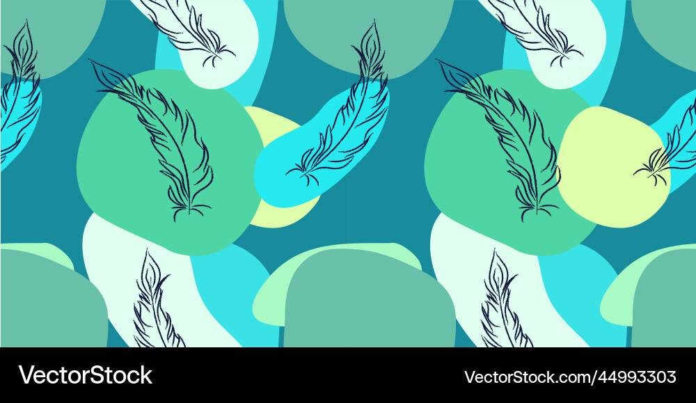 Feather seamless pattern Vector Image