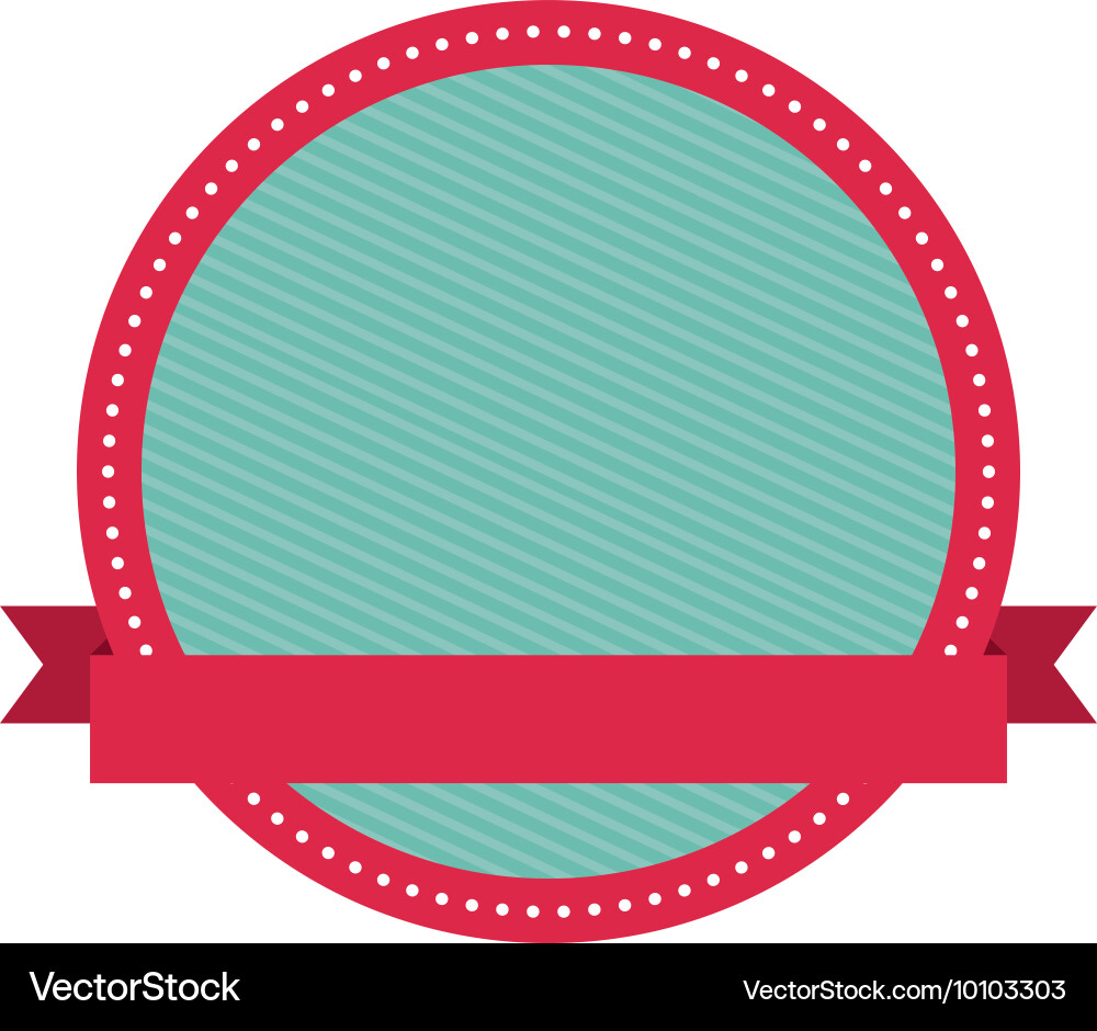 Frame with ribbon isolated icon design Vector Image