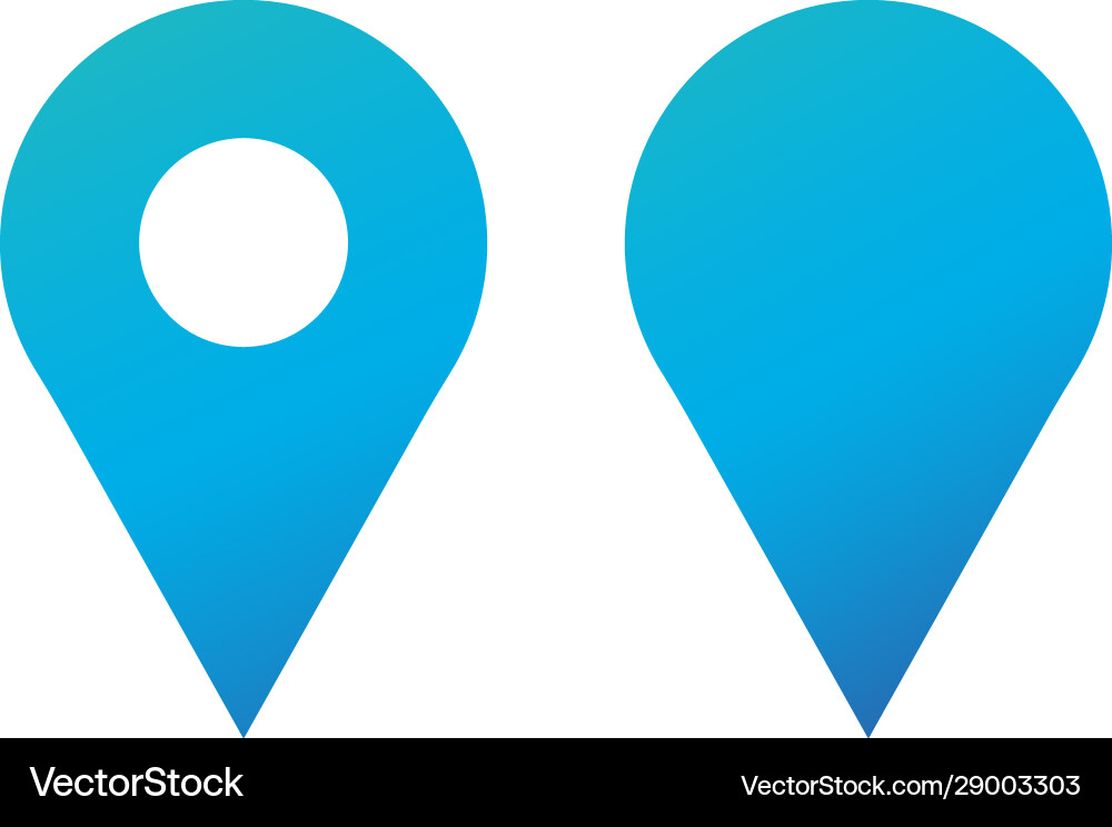 GPS Map Pin Icons - Location Pointer vector image