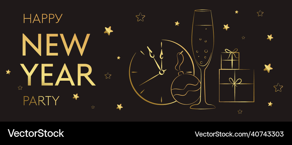 Happy new year 2022 with gold glasses Happy new year 2022 with gold glasses vector image