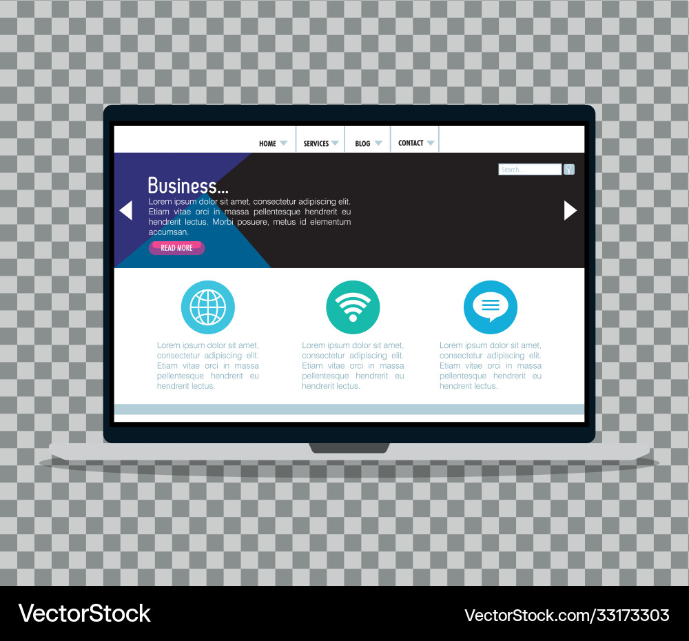 Mockup responsive web concept website development Mockup responsive web concept website development vector image