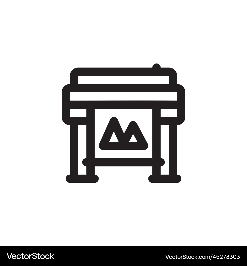 Plotter icon computer component outline Plotter icon computer component outline vector image