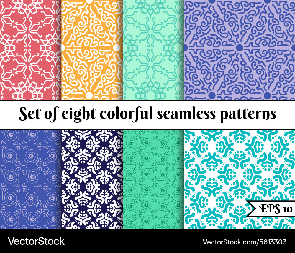 Set of seamless patterns can be used for textile Vector Image
