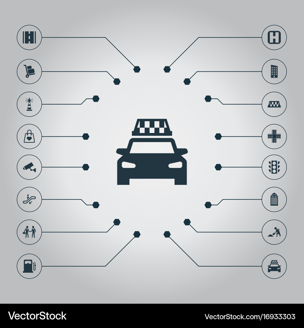 Set of simple public icons vector image