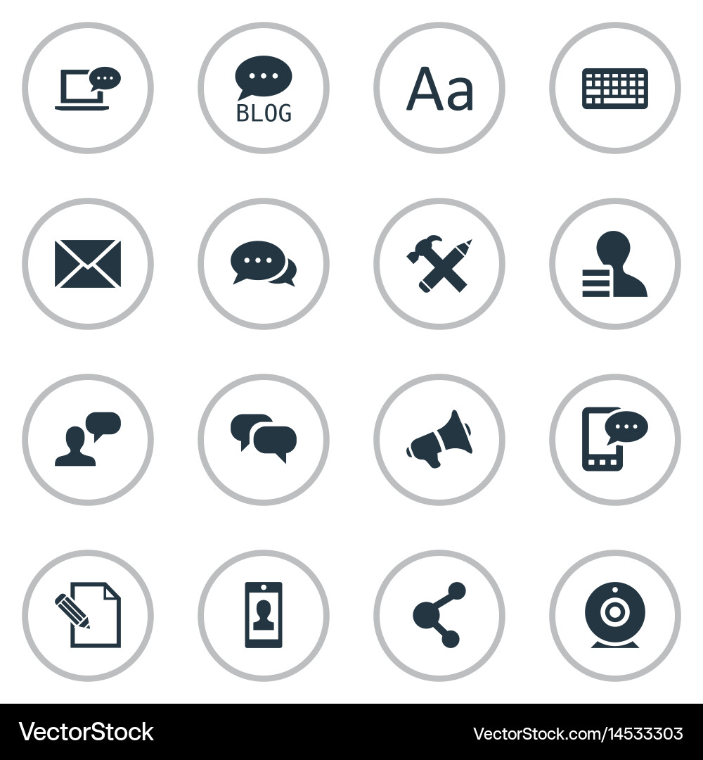 Set of simple user icons vector image