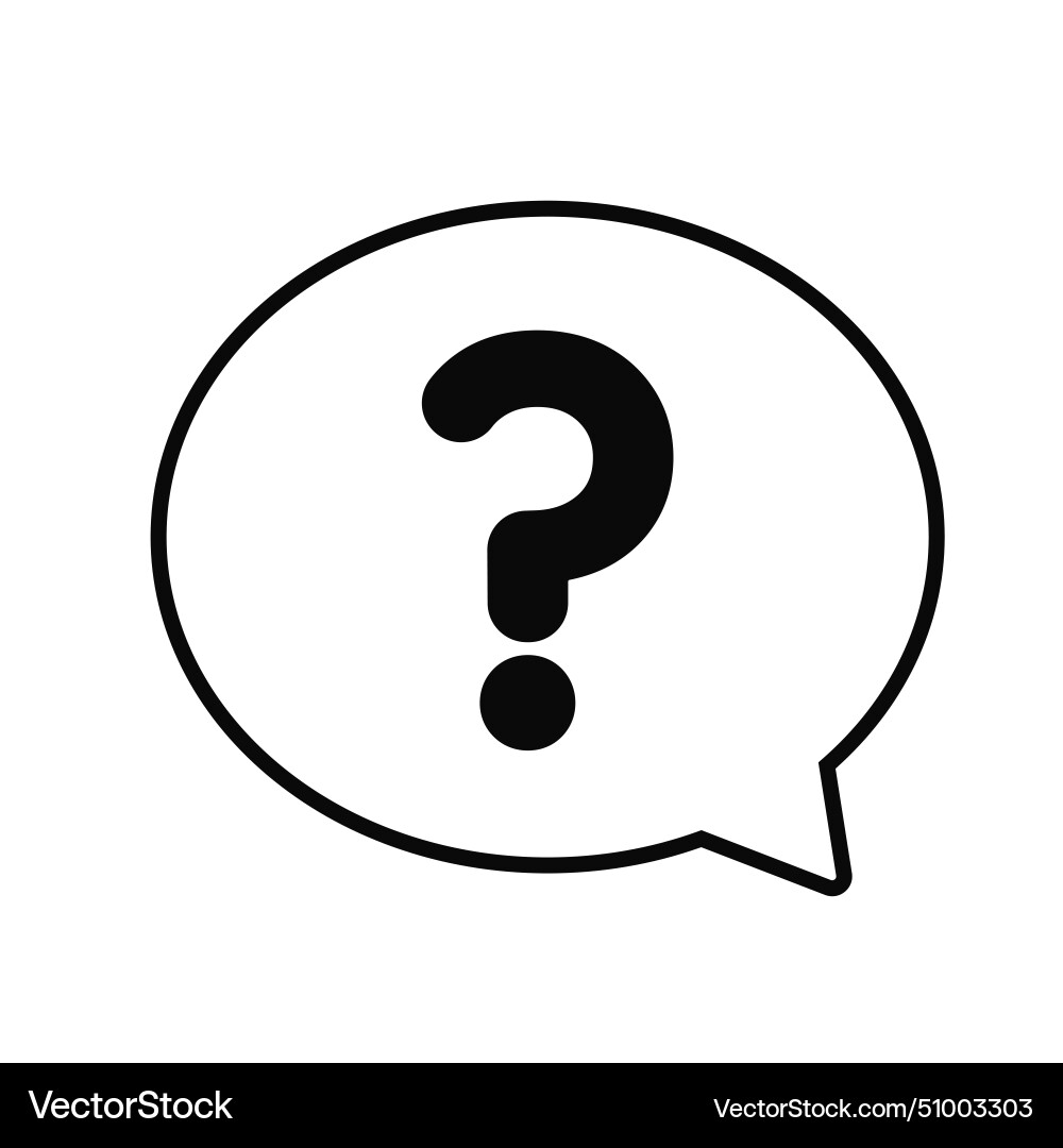Speech message bubble with question mark chat Speech message bubble with question mark chat vector image