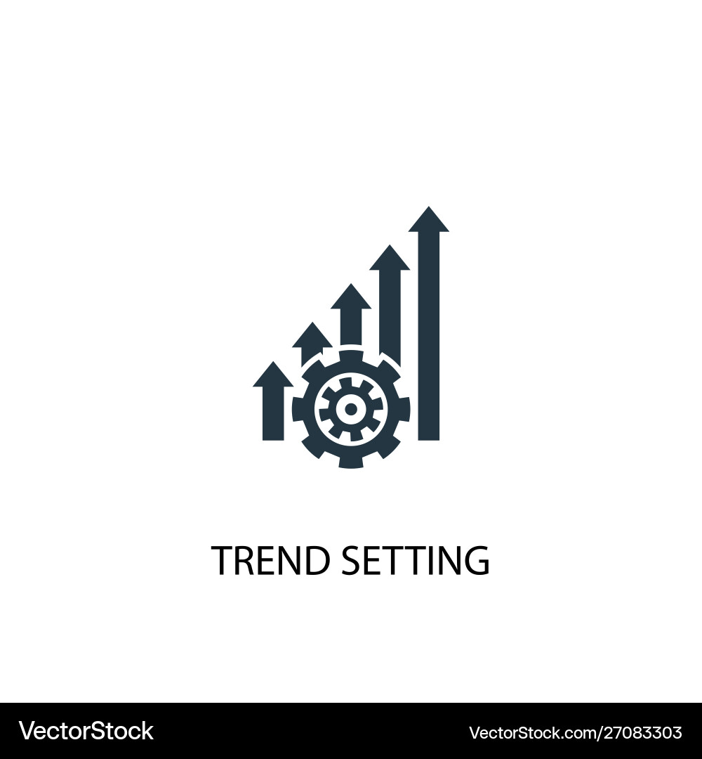 Trend setting icon simple element vector image