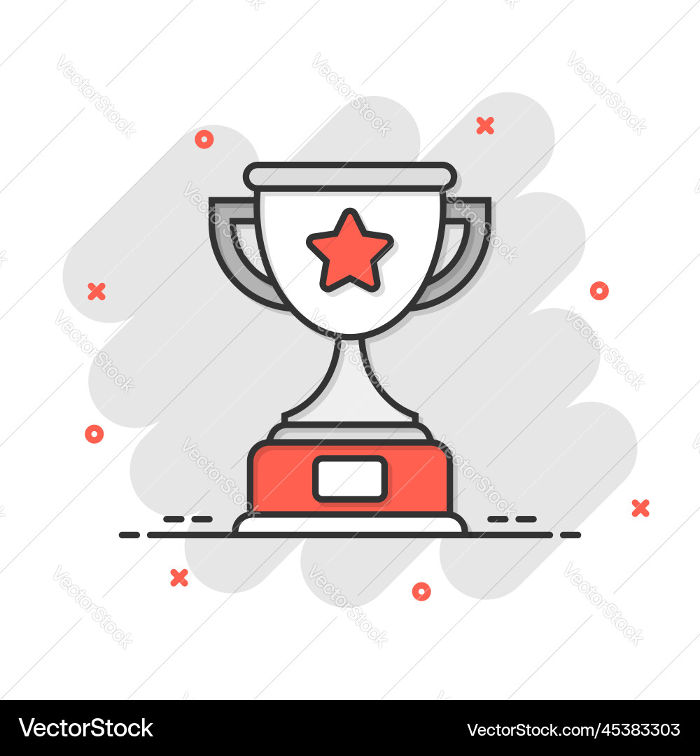 Trophy Tasse Ikone im Comic Stil Goblet Preis Trophy Tasse Ikone im Comic Stil Goblet Preis vektorbild