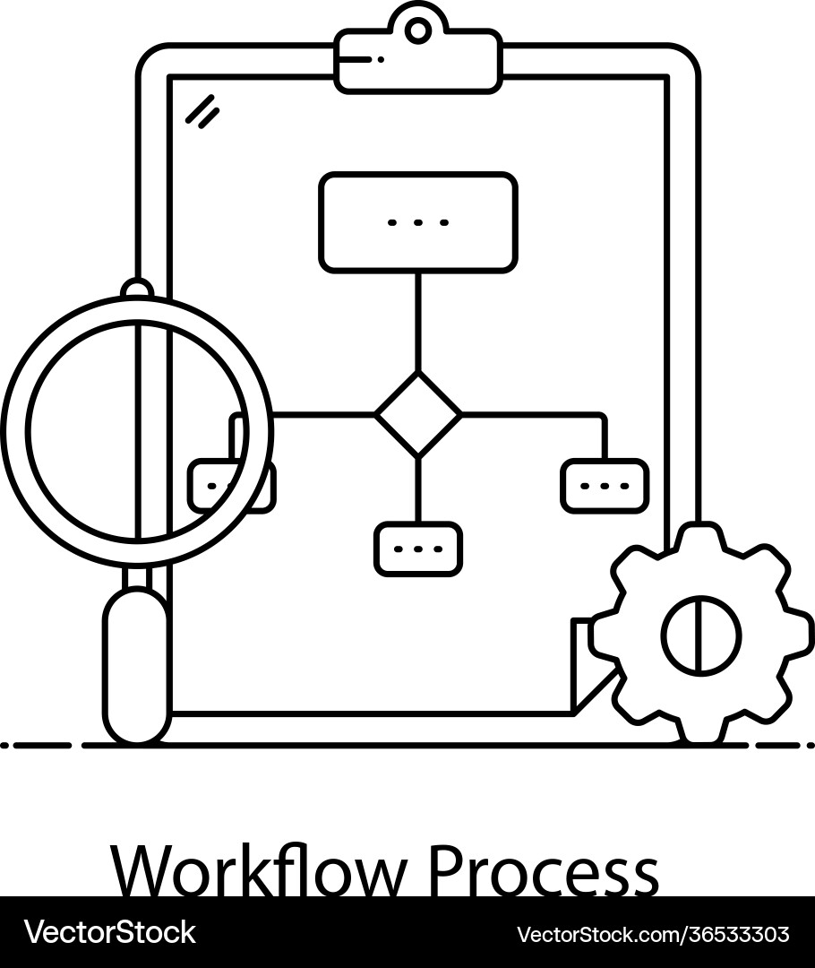 Workflow process Vector Image